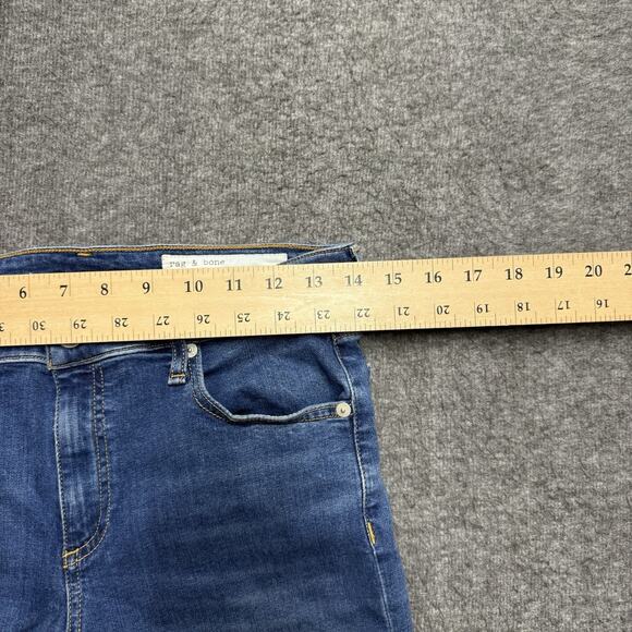 Rag & Bone Cate Mid Rise Ankle Skinny Jeans Women's 29 Blue Stretch Distressed - Picture 7 of 9